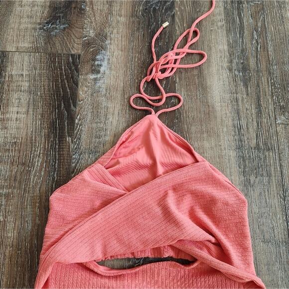 Significant Other Hallie Dress in Watermelon Size 6 NWT Halter Cut Out Midi - Picture 9 of 16